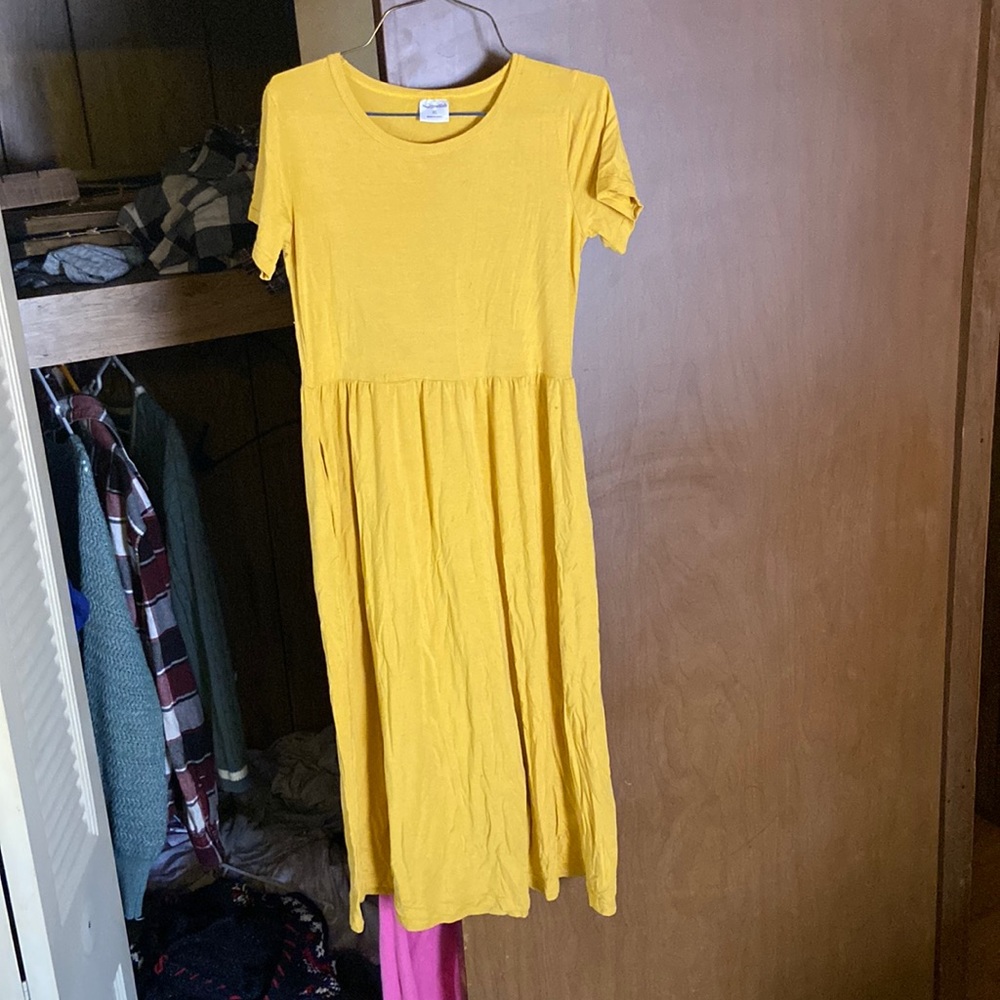 Yellow long dress for kids